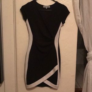 Ruched Faux Wrap Bodycon Dress NWOT